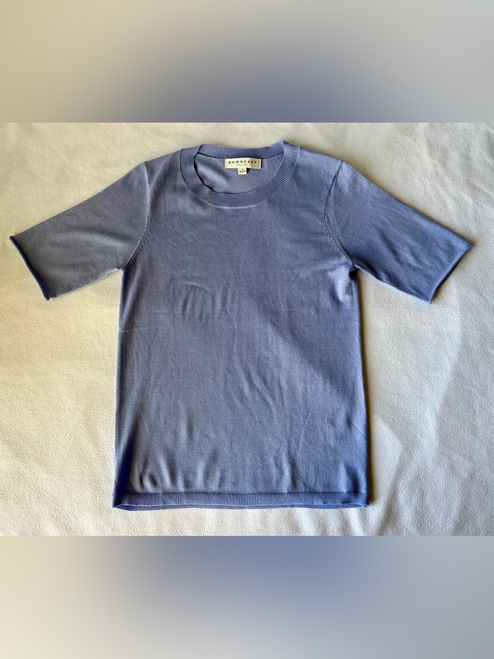 DownEast Periwinkle Crewneck Sweater